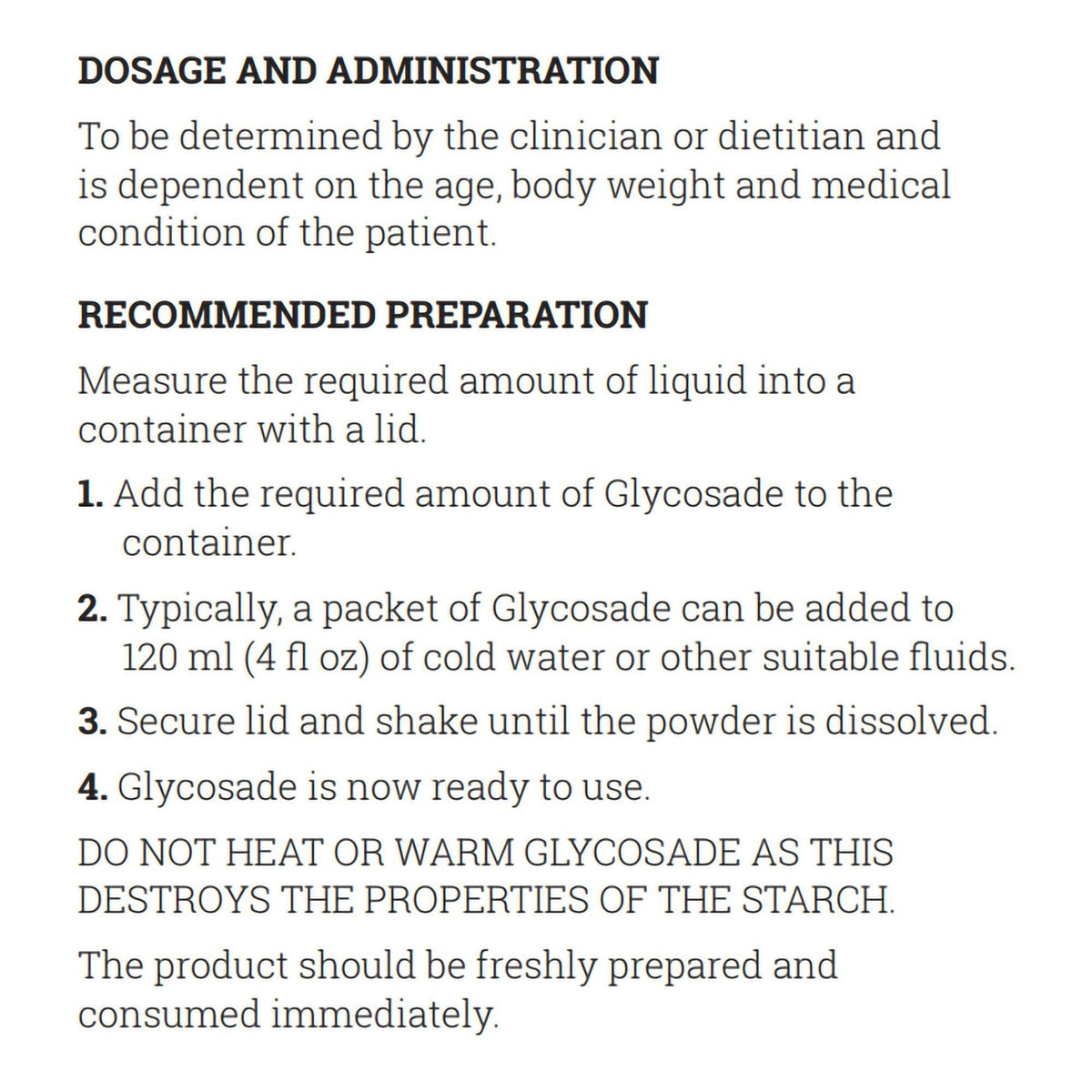 Glycosade Oral Supplement Powder, Unflavored, 60 Gram Packet - 812539021346-Single - LL Medico