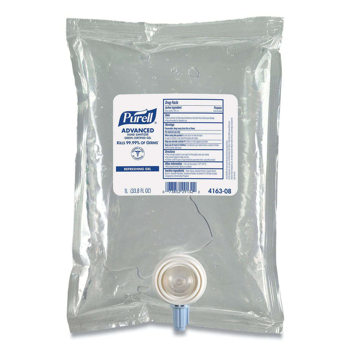 GOJO Quik-Care Hand Sanitizer 1000 mL Dispenser Refill Bottle - 6081395-Single - LL Medico
