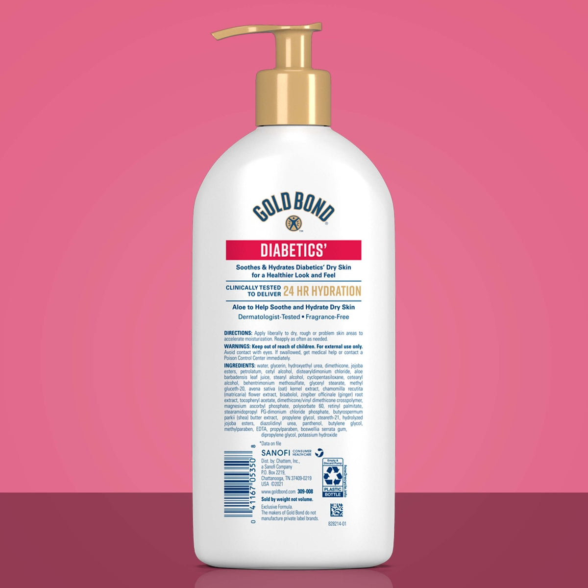 Gold Bond Diabetics' Dry Skin Relief, 13 oz Pump Bottle, Fragrance Free - 4116705350 - LL Medico