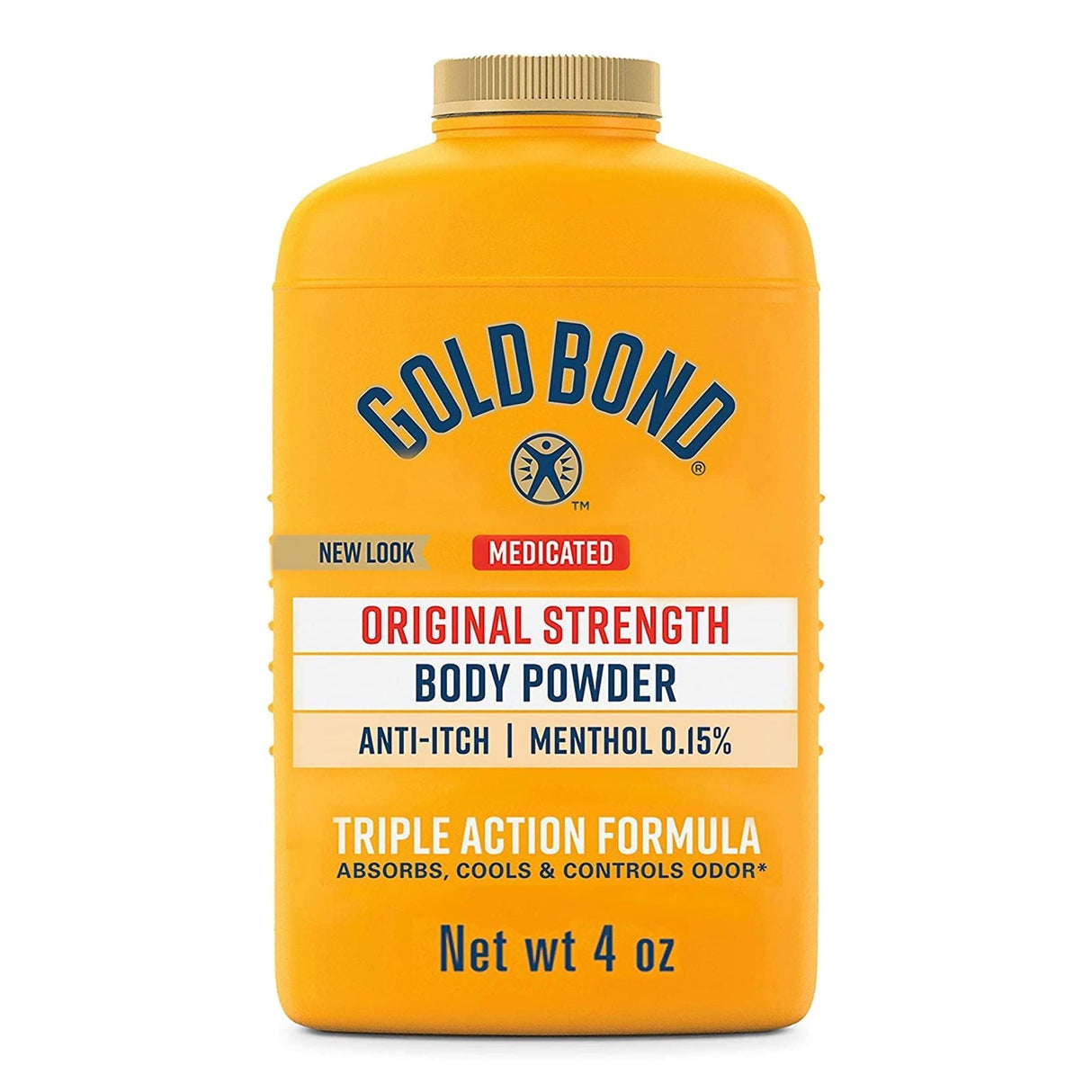 Gold Bond Original Strength Medicated Body Powder, 4-ounce Shaker Bottle - 04116701046-Single - LL Medico