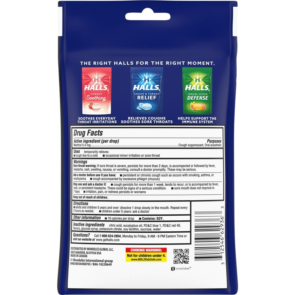 Halls Cough & Throat Relief Lozenges - 31254662936 - LL Medico