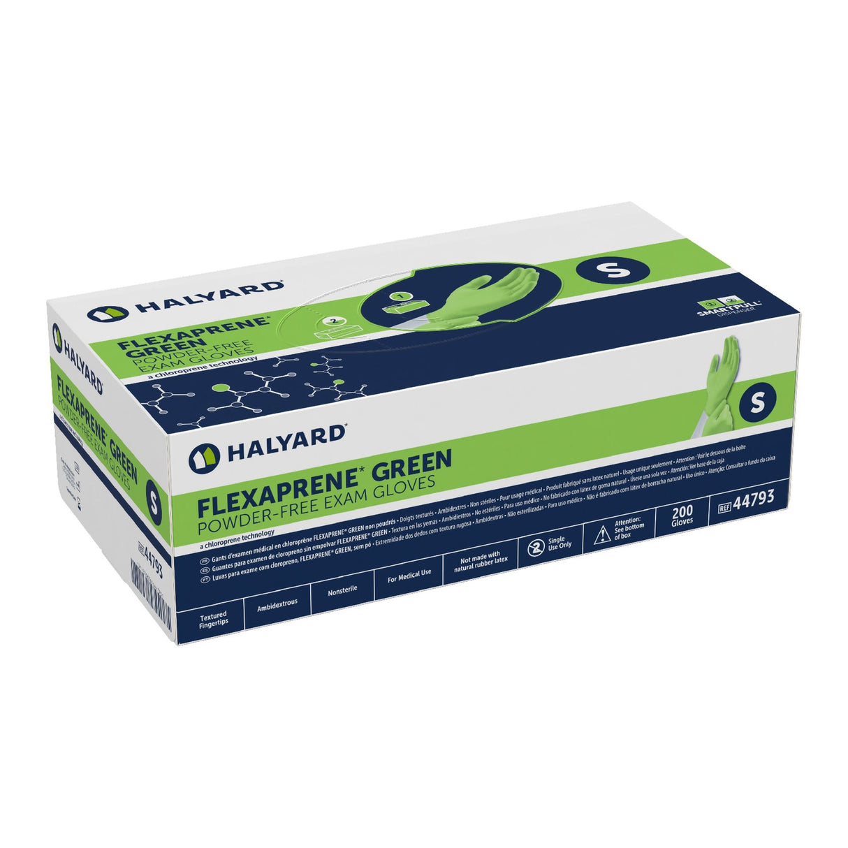 Halyard Flexaprene Green Chloroprene Exam Glove - 44793-Box - LL Medico