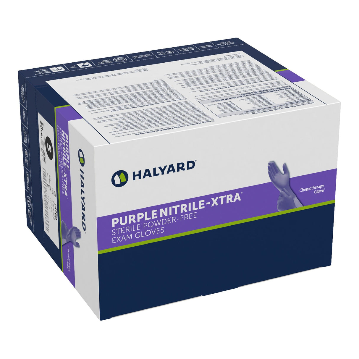 Halyard Purple Nitrile-Xtra Extended Cuff Length Exam Glove - 14260-Box - LL Medico