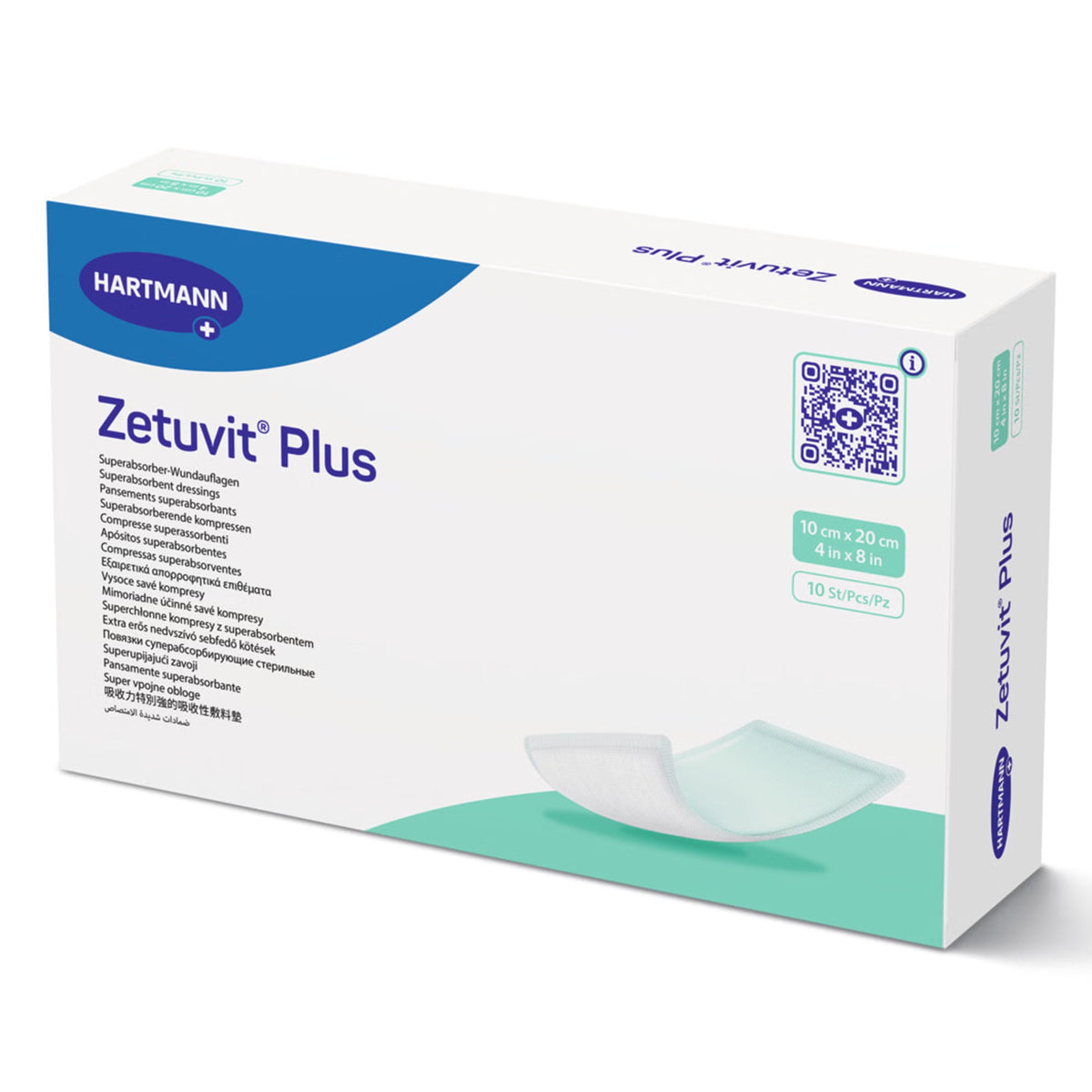 Hartmann Zetuvit Plus Super Absorbent Dressing, Sterile, Non-Adhesive, Rectangle - 413715-Single - LL Medico