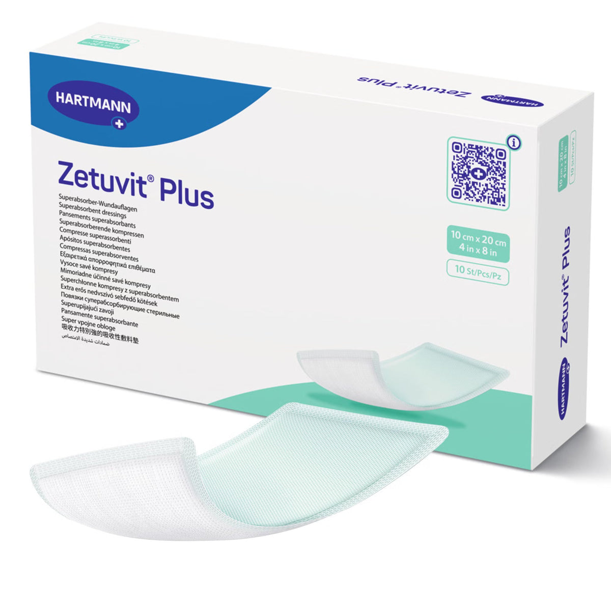 Hartmann Zetuvit Plus Super Absorbent Dressing, Sterile, Non-Adhesive, Rectangle - 413715-Single - LL Medico
