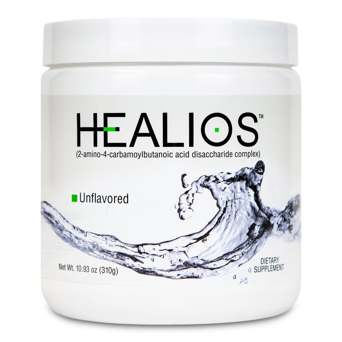Healios Unflavored Oral Supplement Powder, front of container