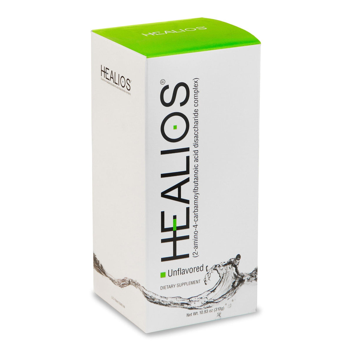 Healios Unflavored Oral Supplement Powder, angled box view