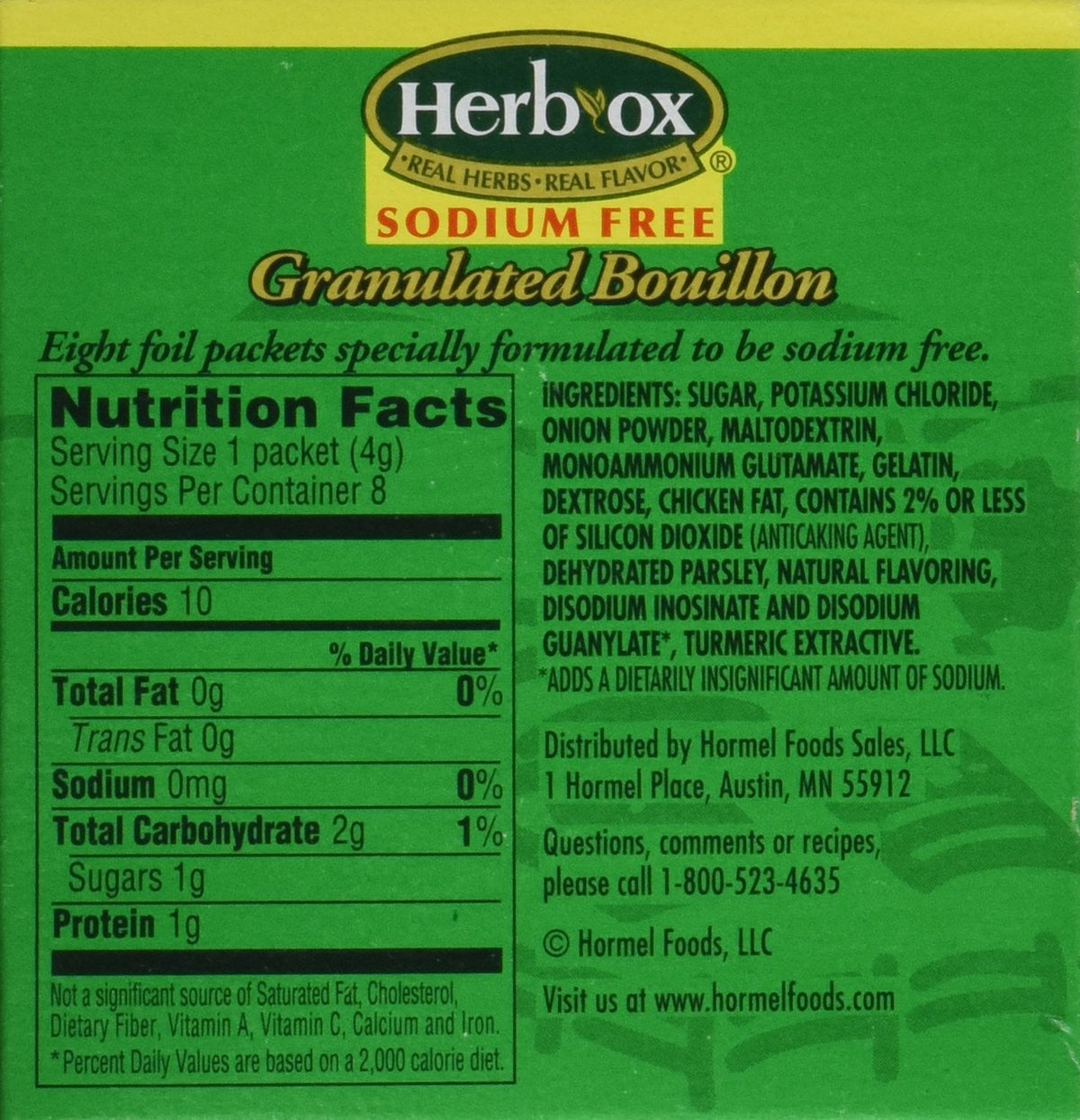 Herb-Ox Sodium Free Chicken Bouillon, 8 oz Packet - 36087-Box - LL Medico