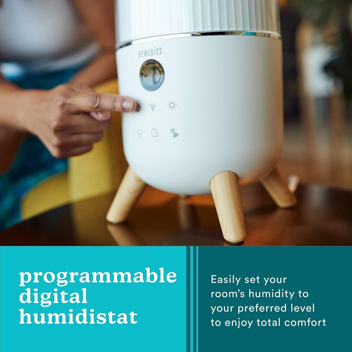HoMedics Cool Mist Ultrasonic Humidifier - UHE-CMTF14-WT-Single - LL Medico