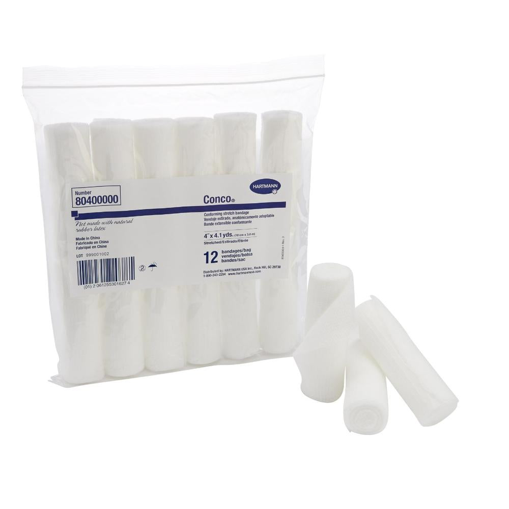 Conco NonSterile Conforming Bandage, 4 Inch x 4-1/10 Yard, 1-Ply