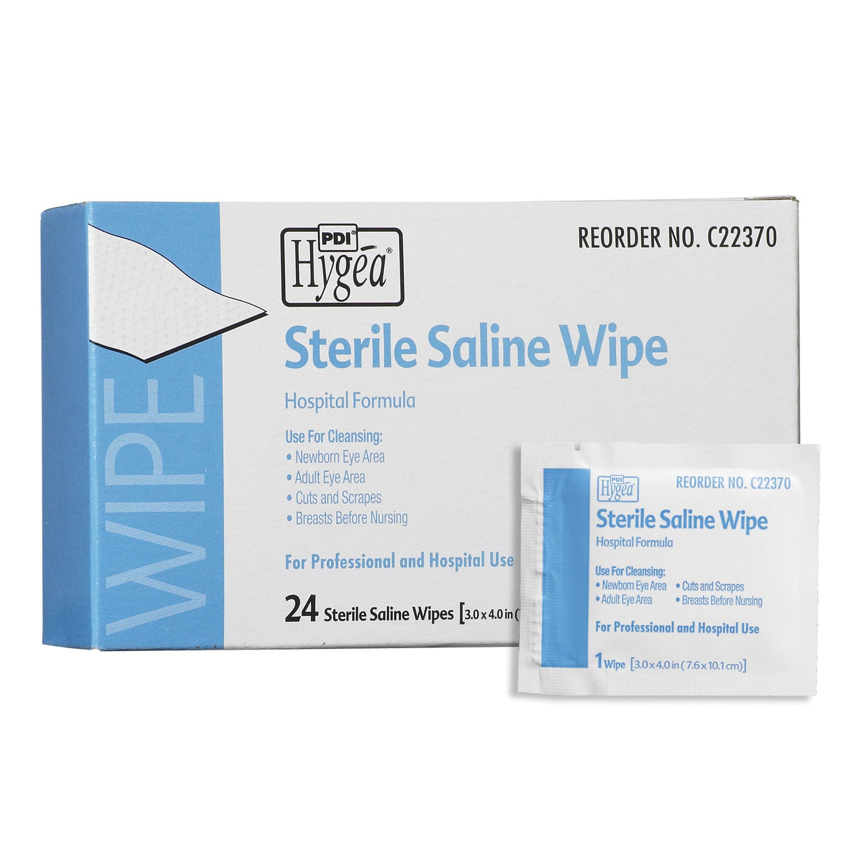 Hygea Unscented Saline Wipe, Individual Packet - C22370-Single - LL Medico