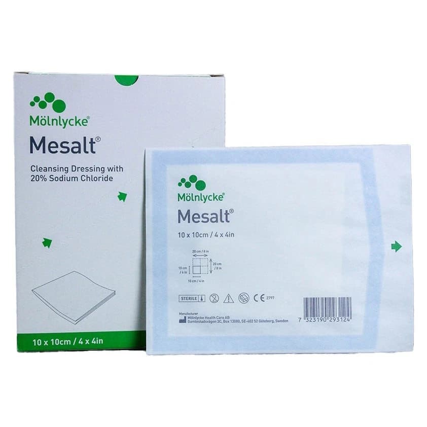 Mesalt Sodium Chloride Impregnated Dressing, 8 x 8 Inch