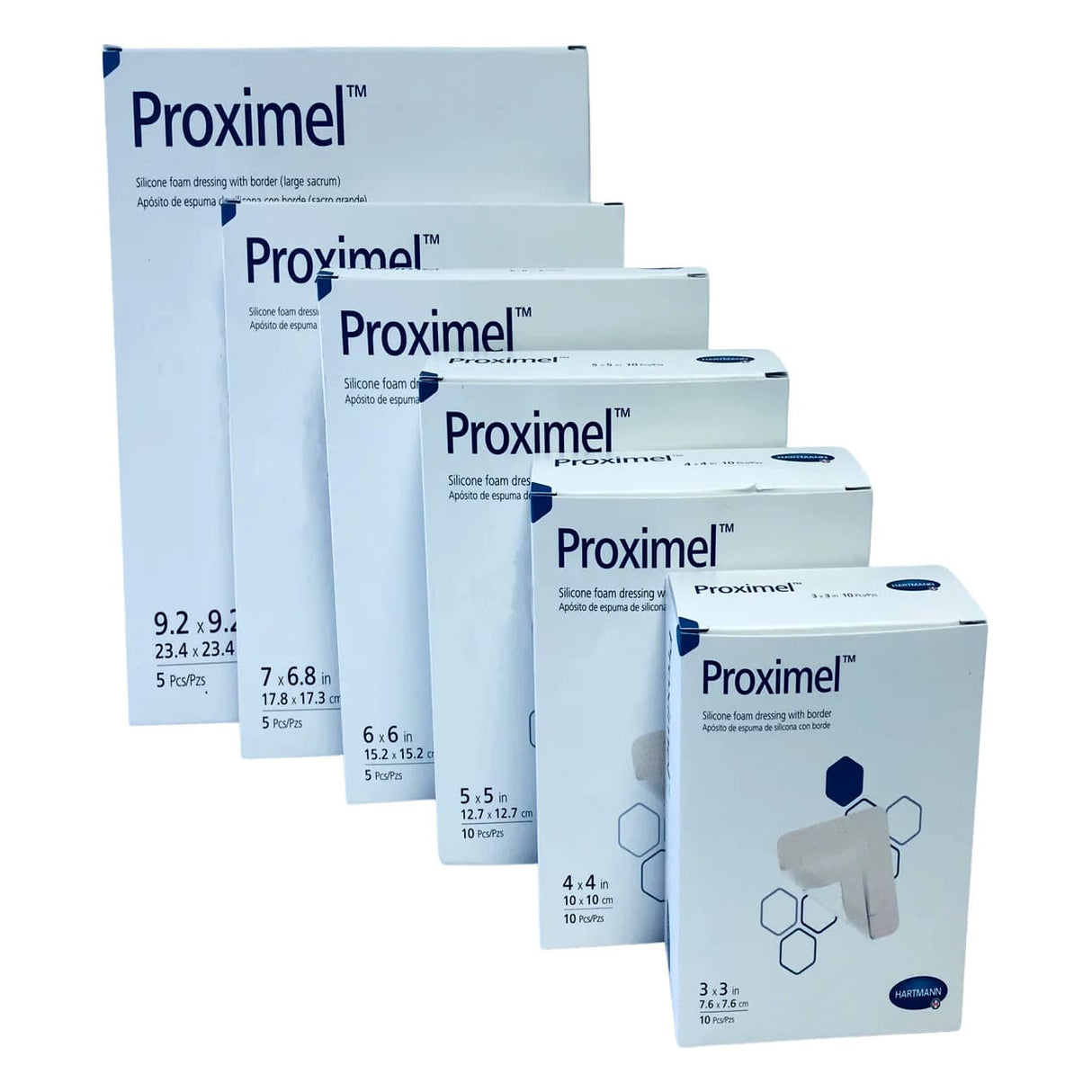 Proximel Silicone Adhesive Foam Dressing, 9.2 x 9.2 Inch