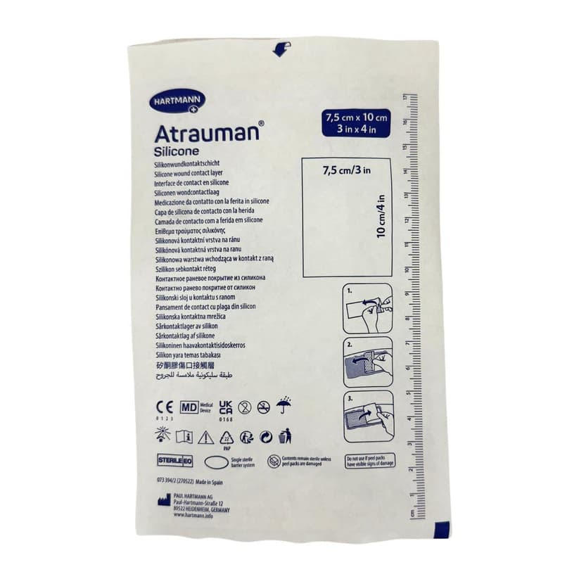 Atrauman Silicone Sterile Wound Contact Layer Dressing, 3 X 4 Inch