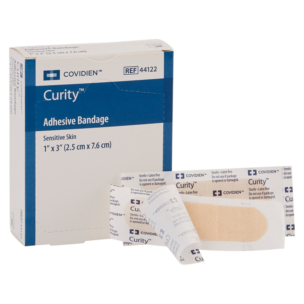 Curity Tan Adhesive Strip, 1 x 3 Inch