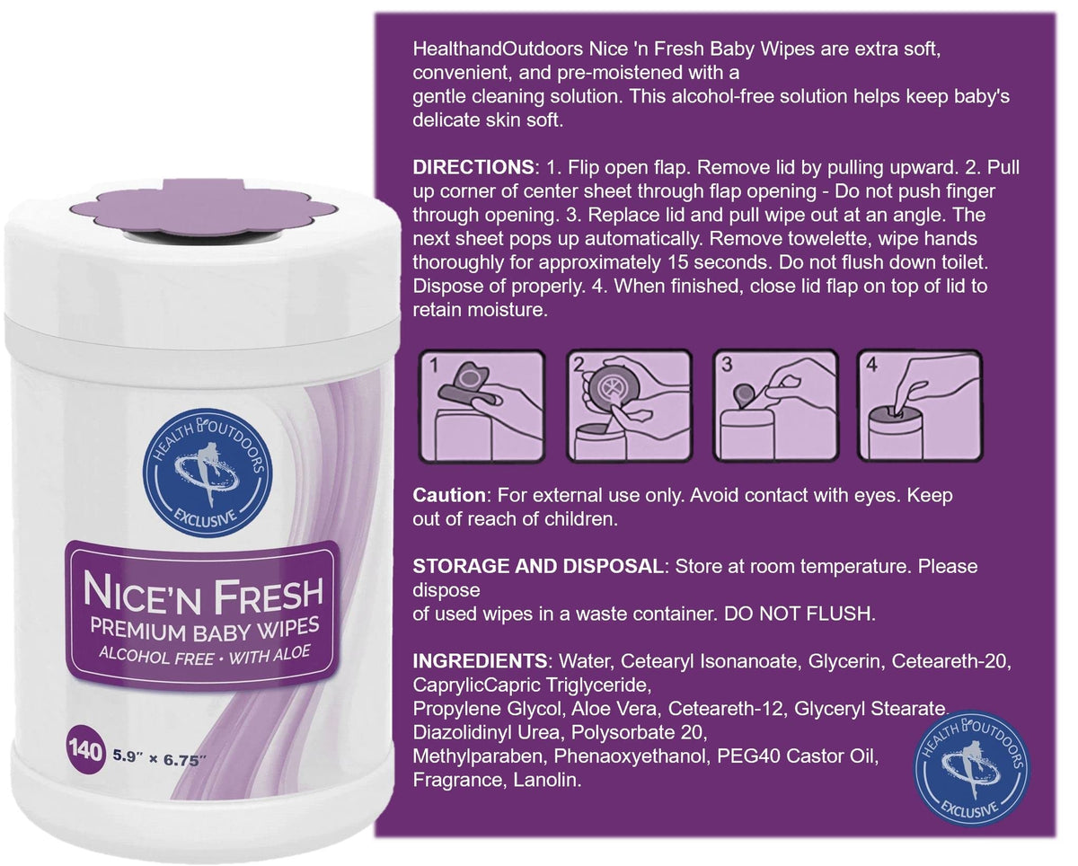 Nice'n Fresh Baby Wipe, Scented, Canister