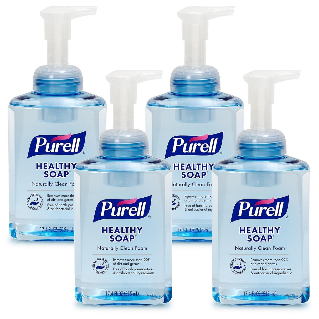 Purell Healthy Soap Foaming Hand Soap, Fragrance Free, 17.4 fl oz Pump Bottle
