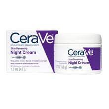 CeraVe Skin Renewing Night Cream, Unscented, 1.7 oz Jar