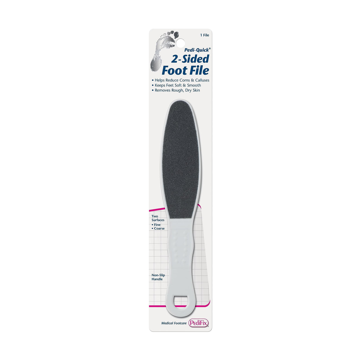 Pedifix Pedi-Quick 2-Sided Foot File, 1 File