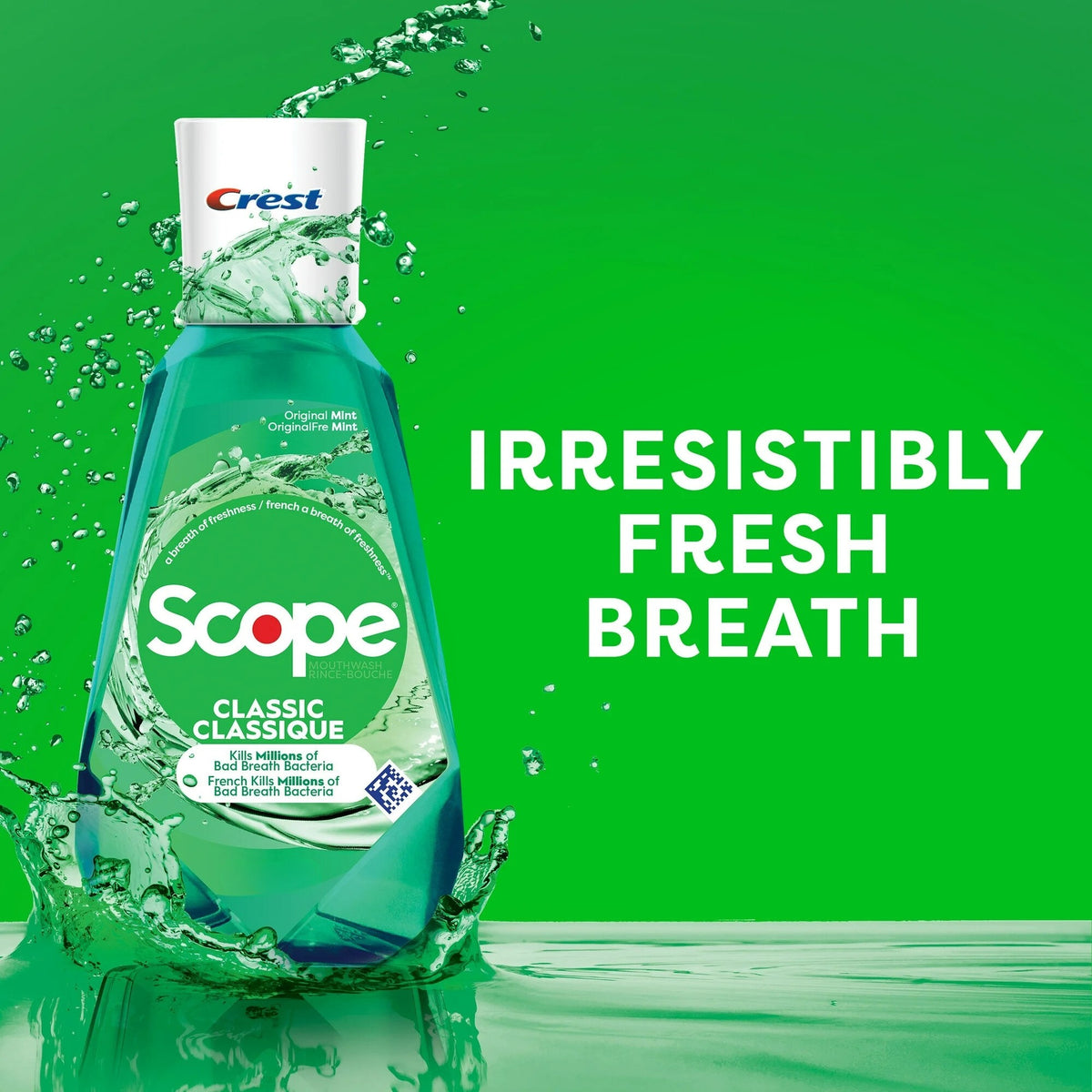 Crest Scope Classic Mouthwash, Original Mint, 500 mL