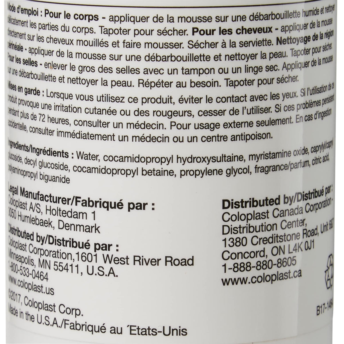 Coloplast Bedside-Care No-Rinse Foaming Body Wash, Shampoo & Incontinent Cleanser, 8 fl oz