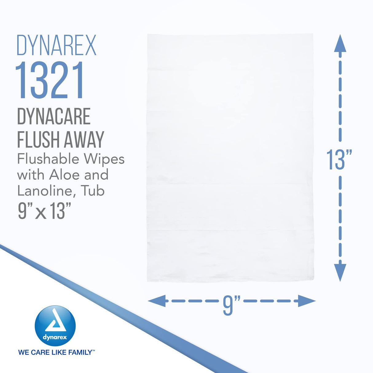 DynaCare Flush Away Flushable Wipes, Aloe & Lanolin, 60 Count Tub