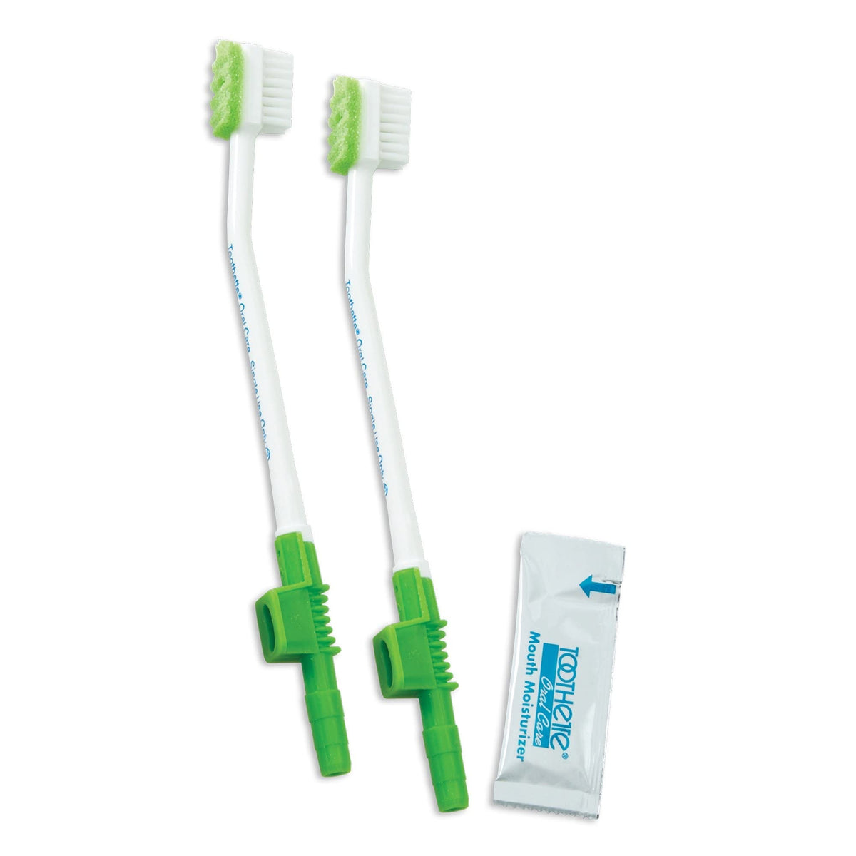 Toothette Suction Toothbrushes with Antiseptic Oral Rinse and Mouth Moisturizer, Pack of 2