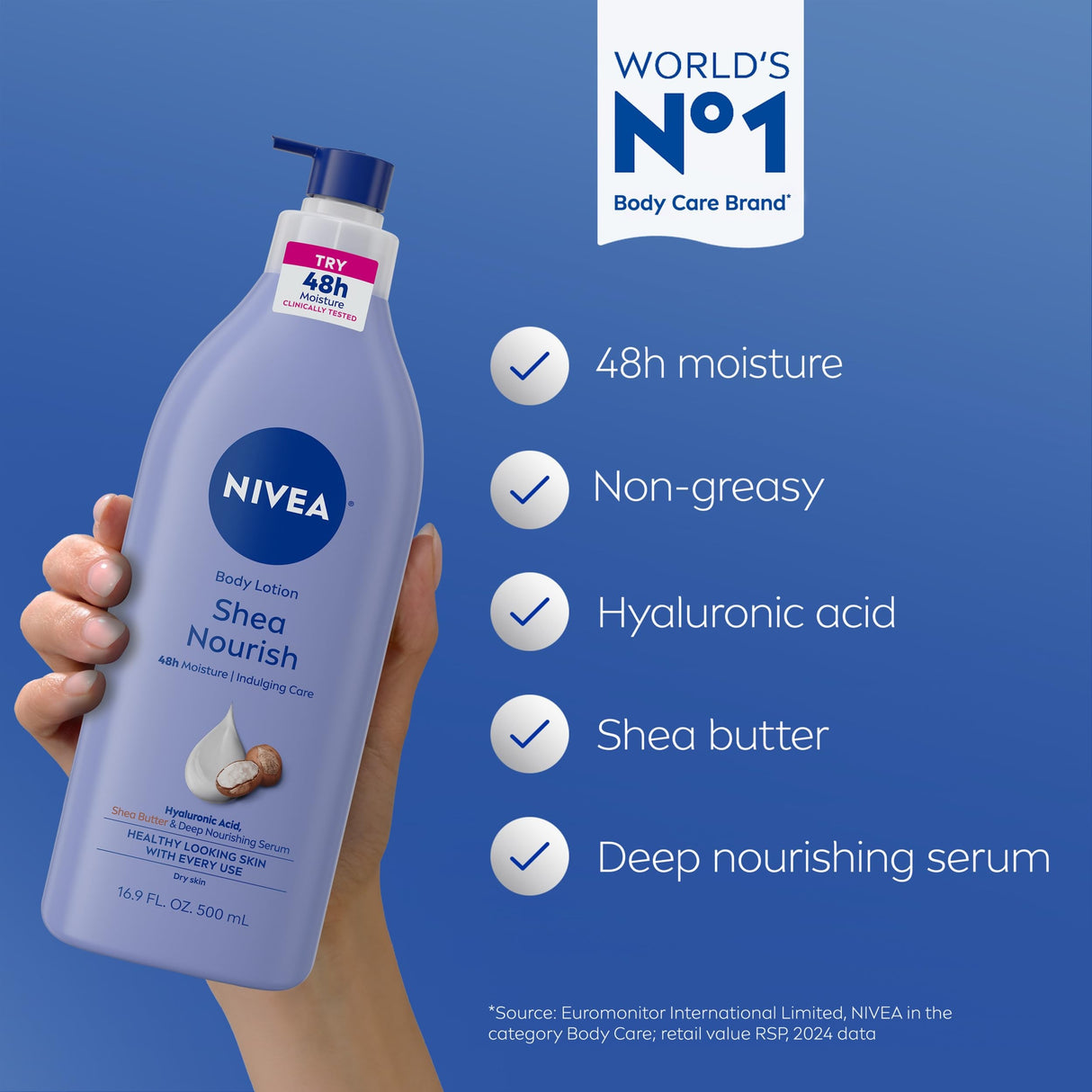 Nivea Shea Nourish Body Lotion, 16.9 fl oz