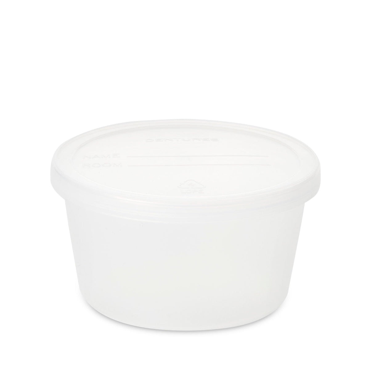 Dawn Mist Denture Cup with Snap-On Lid, 8 oz