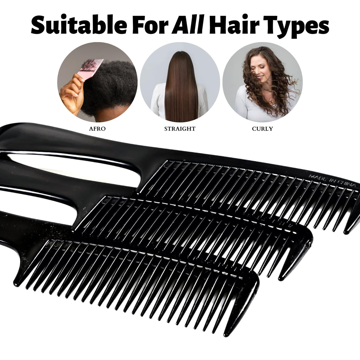 Dawn Mist Adult Comb with Handle, 8.6"