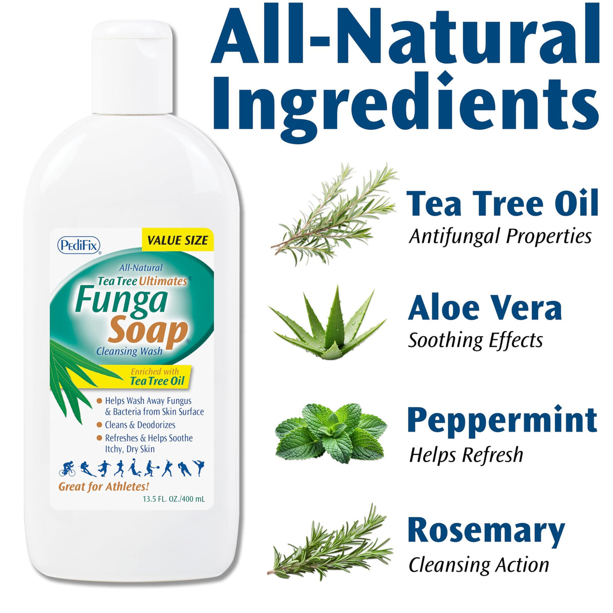 Tea Tree Ultimates FungaSoap Tea Tree-Infused Cleansing Wash, Scented