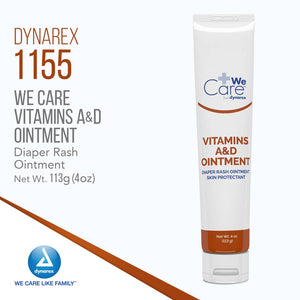Dynarex We Care Vitamins A&D Ointment, Scented, 4 oz Tube