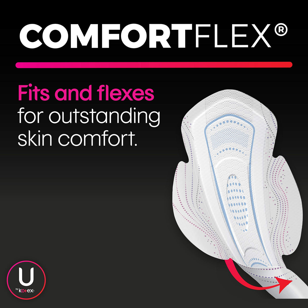 U by Kotex CleanWear Ultra Thin Pads, Regular Absorbency, Unscented