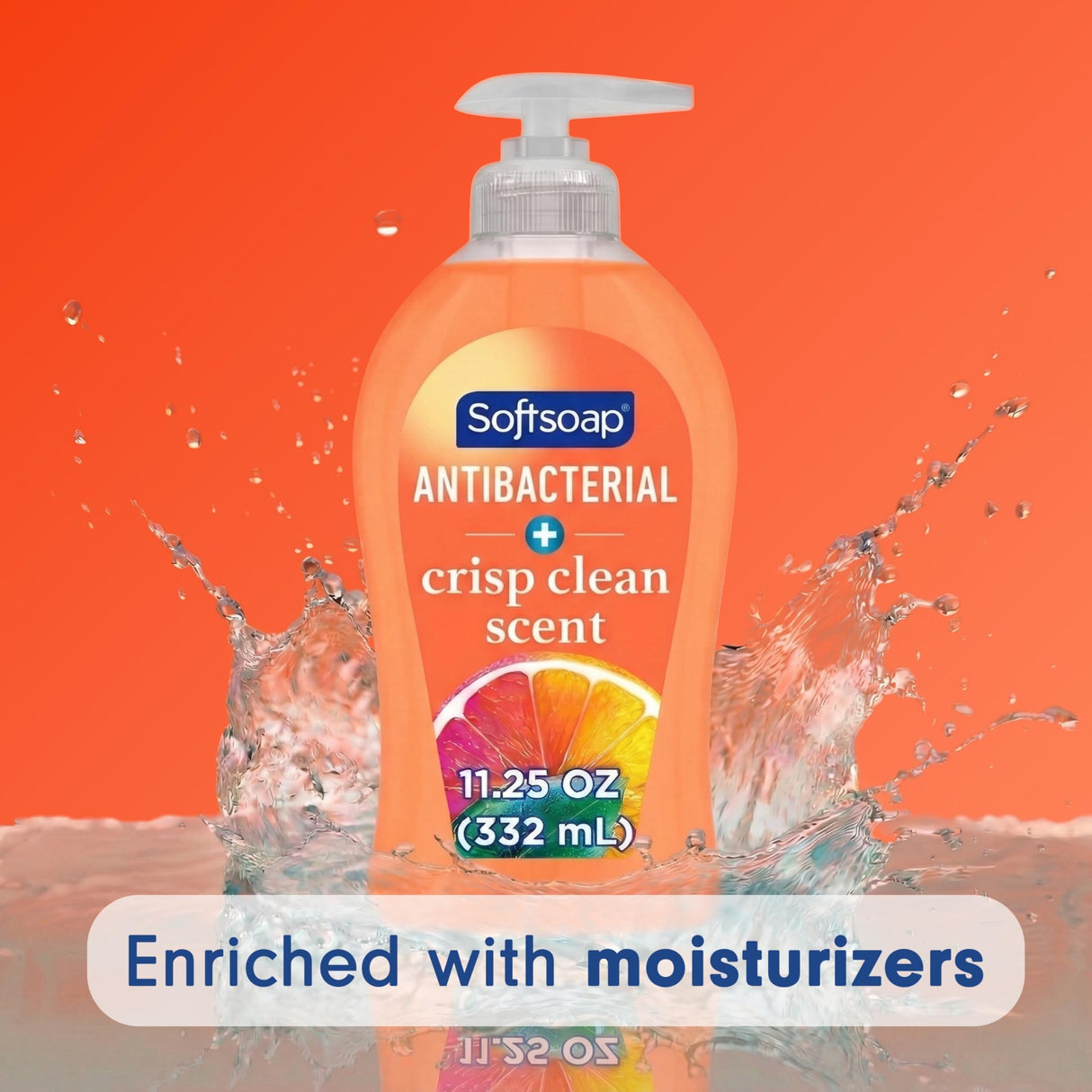 Softsoap Antibacterial Liquid Hand Soap, Crisp Clean Scent, 11.25 Oz Pump Bottle