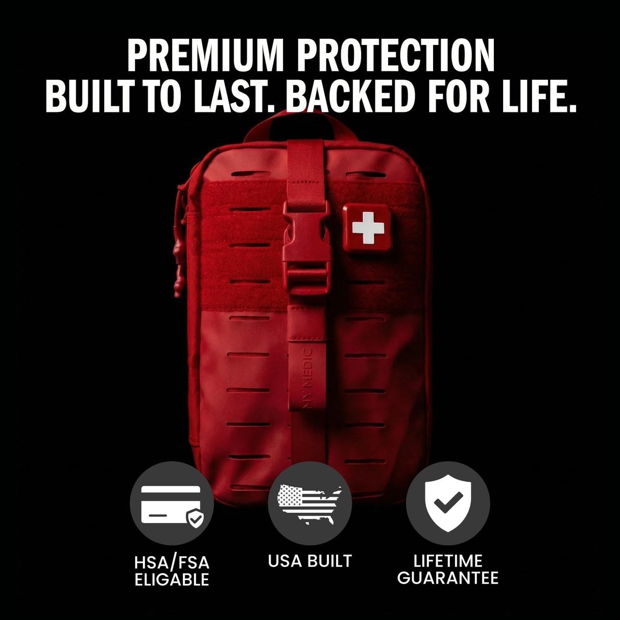 My Medic MYFAK Pro First Aid Kit, Trauma & Medical Supplies for Survival, Red