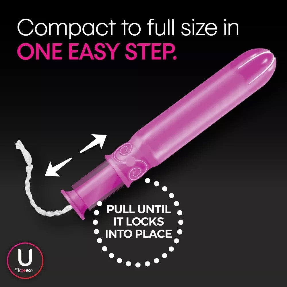 U by Kotex Kotex Click Compact Tampons, Regular Absorbency, Unscented - 53445 - LL Medico