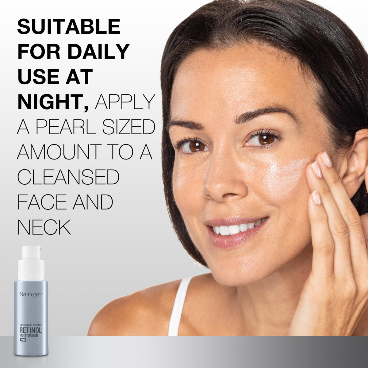 Neutrogena Rapid Wrinkle Repair Retinol Moisturizer Night Lotion, Unscented, 1 fl oz