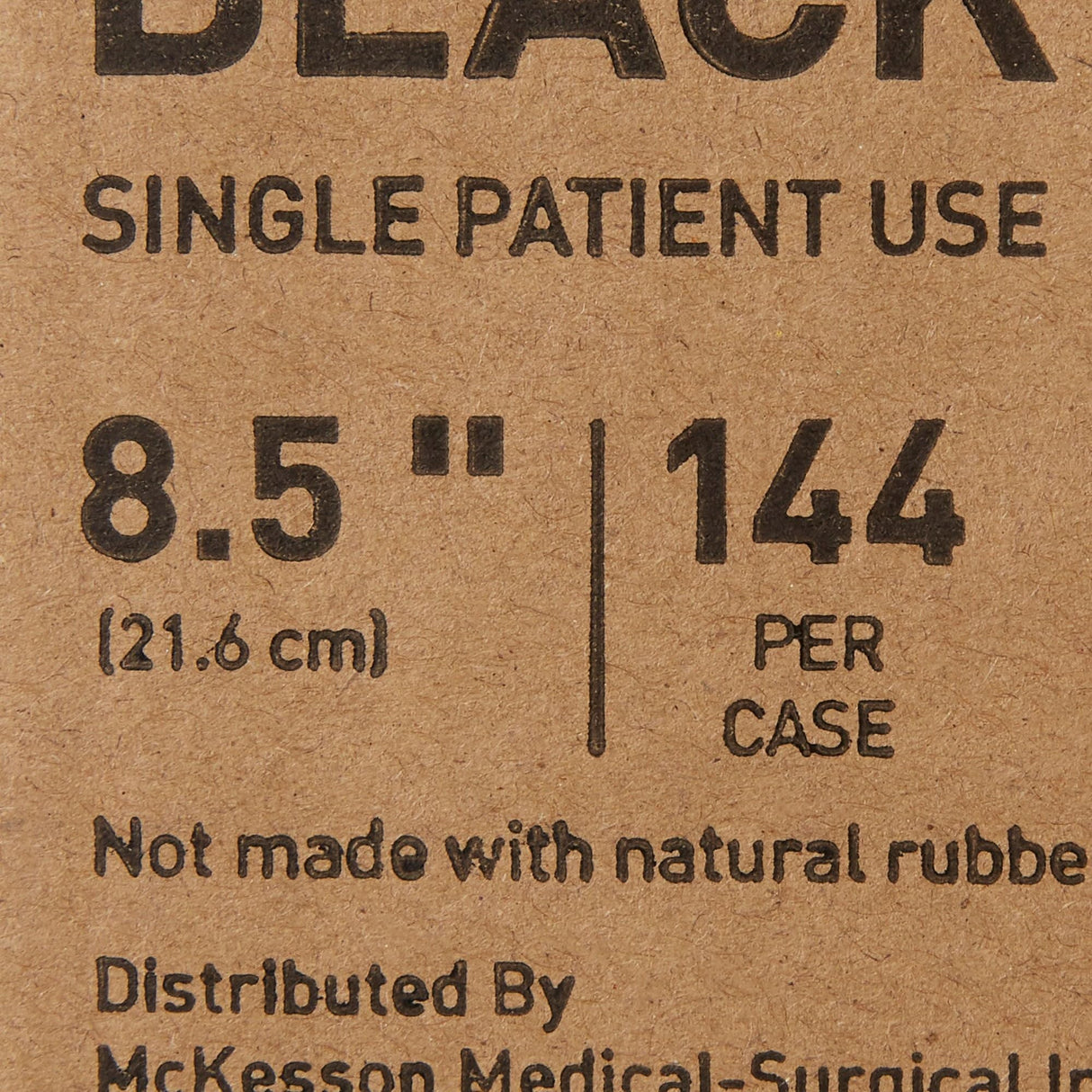 McKesson Handle Comb, Plastic, Black, 8.5"
