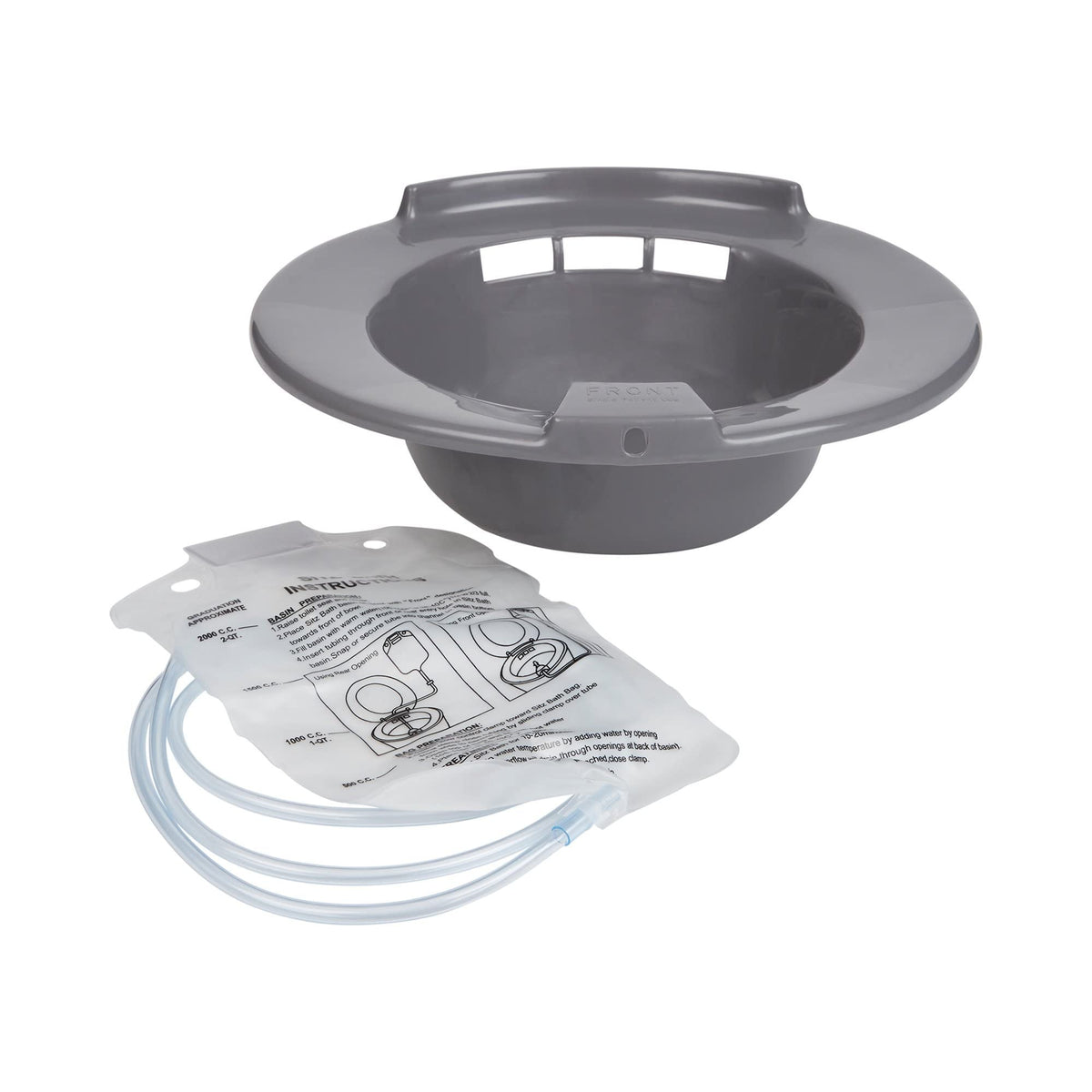 McKesson Round Sitz Bath Graphite, 2000 mL Bag