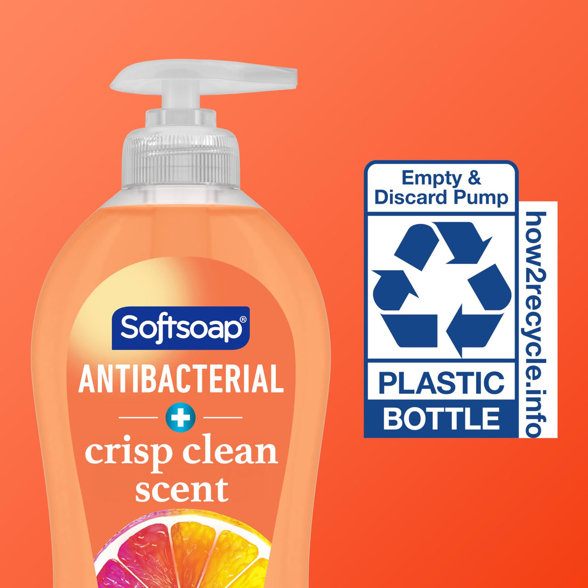Softsoap Antibacterial Liquid Hand Soap, Crisp Clean Scent, 11.25 Oz Pump Bottle