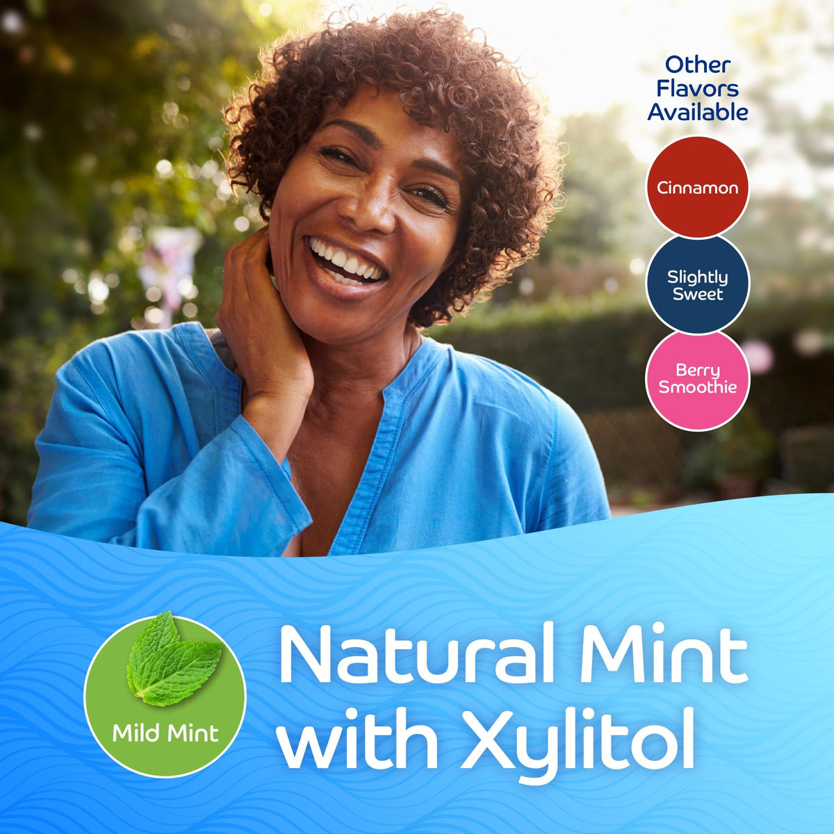 OraCoat XyliMelts Dry Mouth Stick-On Melts, Mild Mint, Box of 40