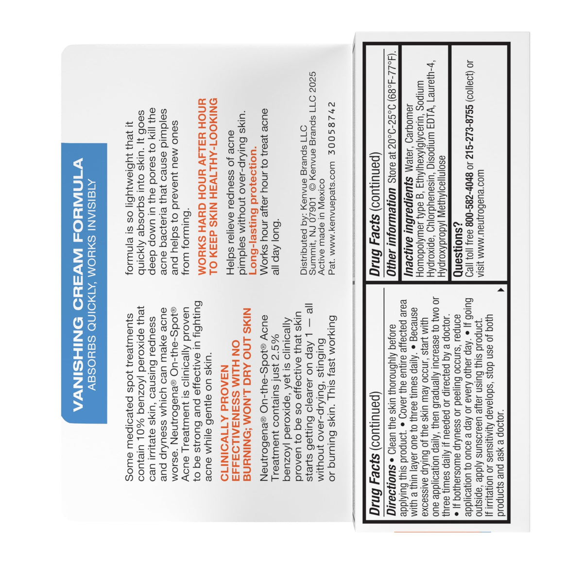 Neutrogena On-the-Spot Acne Treatment Cream, 0.75 oz