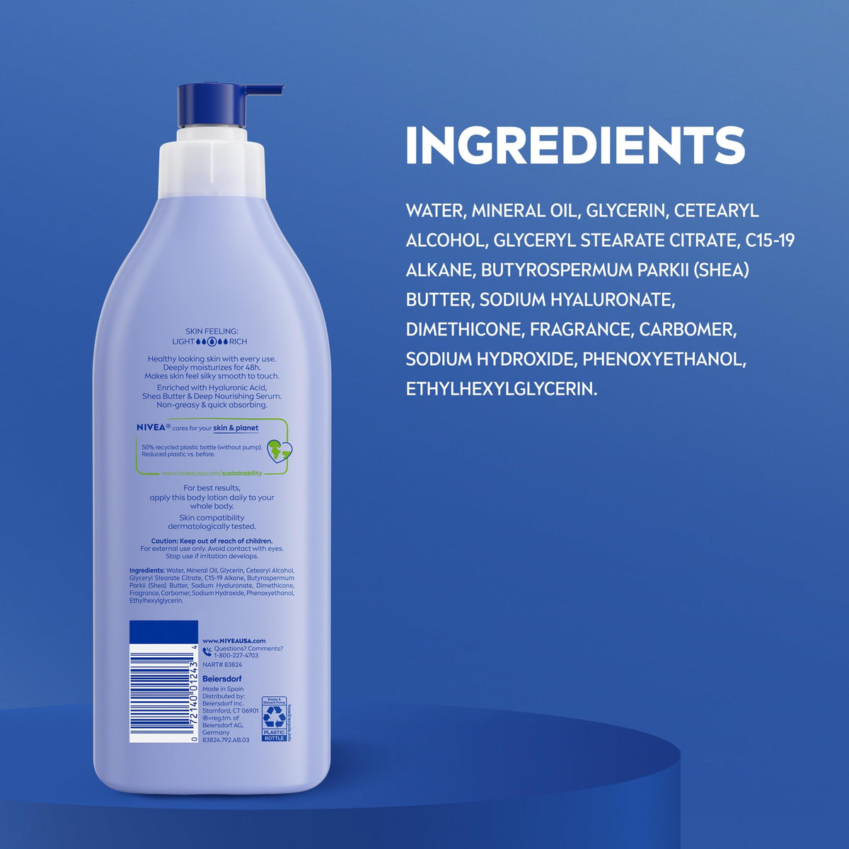 Nivea Shea Nourish Body Lotion, 16.9 fl oz
