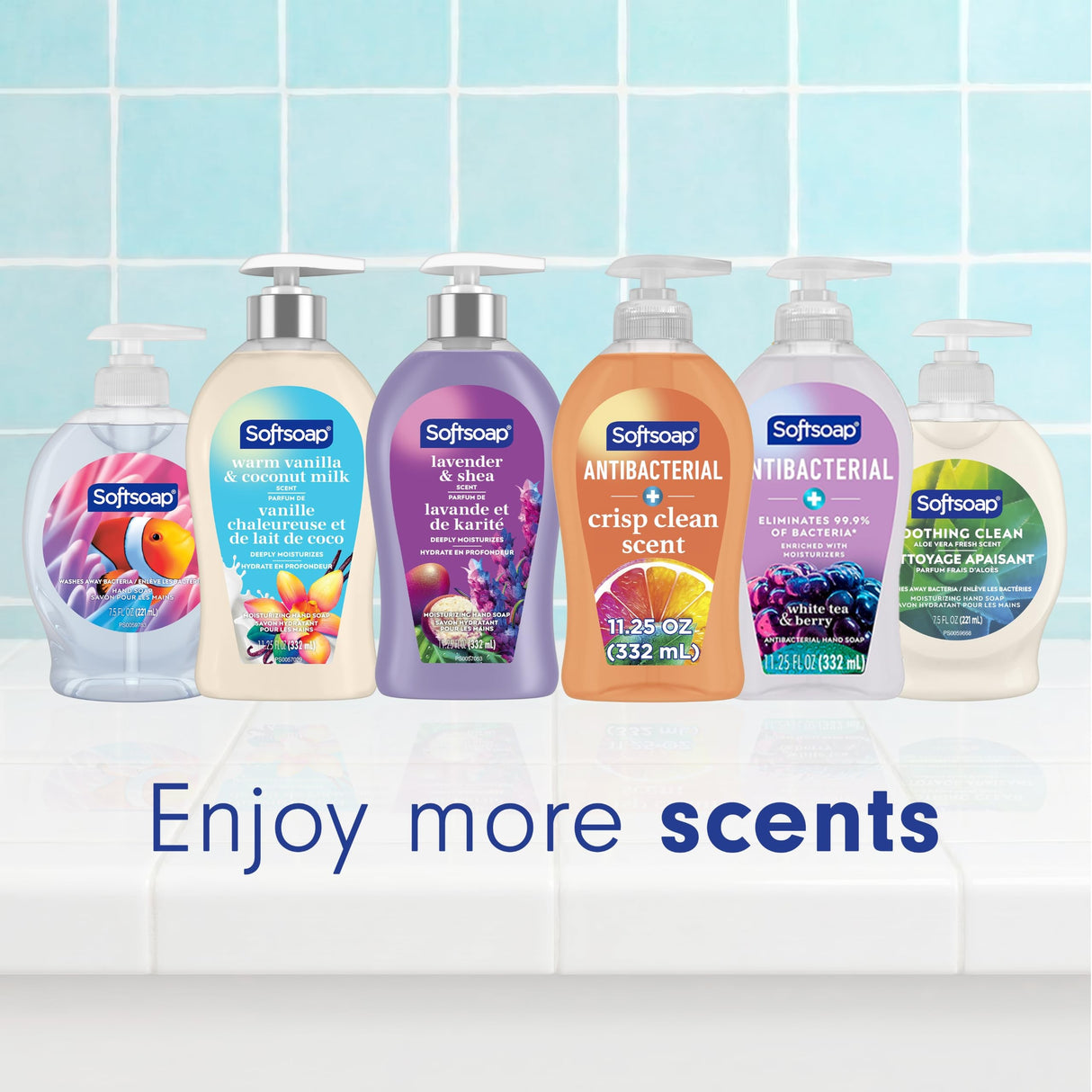 Softsoap Antibacterial Liquid Hand Soap, Crisp Clean Scent, 11.25 Oz Pump Bottle