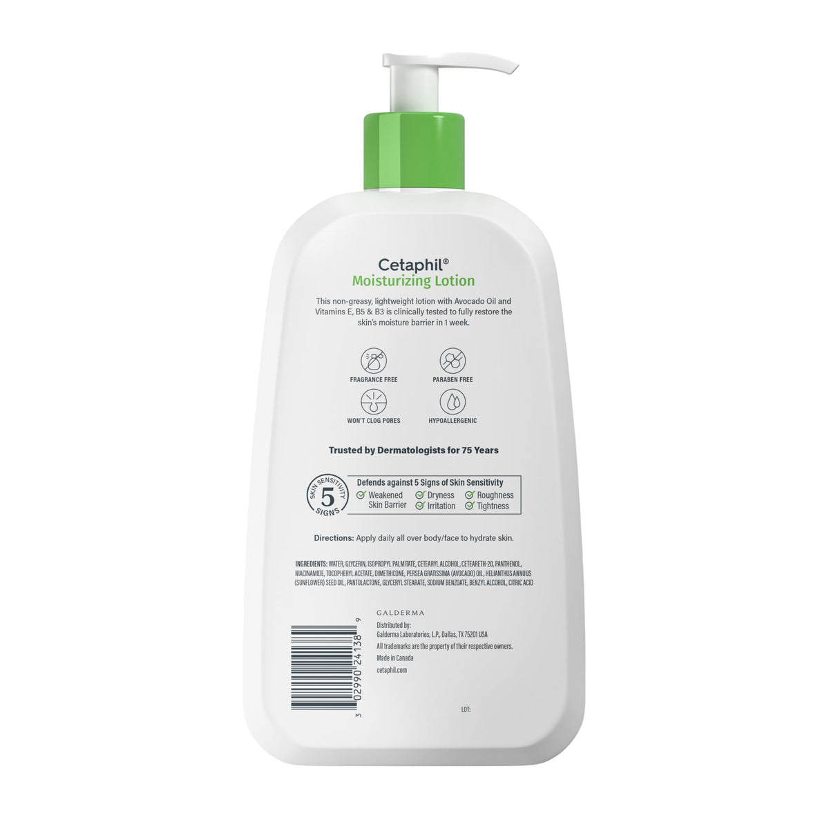Cetaphil Moisturizing Lotion, Unscented, 20 fl oz