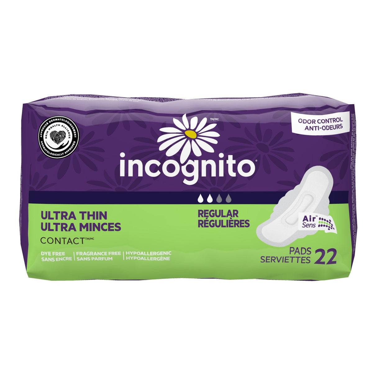 Incognito Ultra Thin Feminine Pad - MC-112/1-Pack - LL Medico
