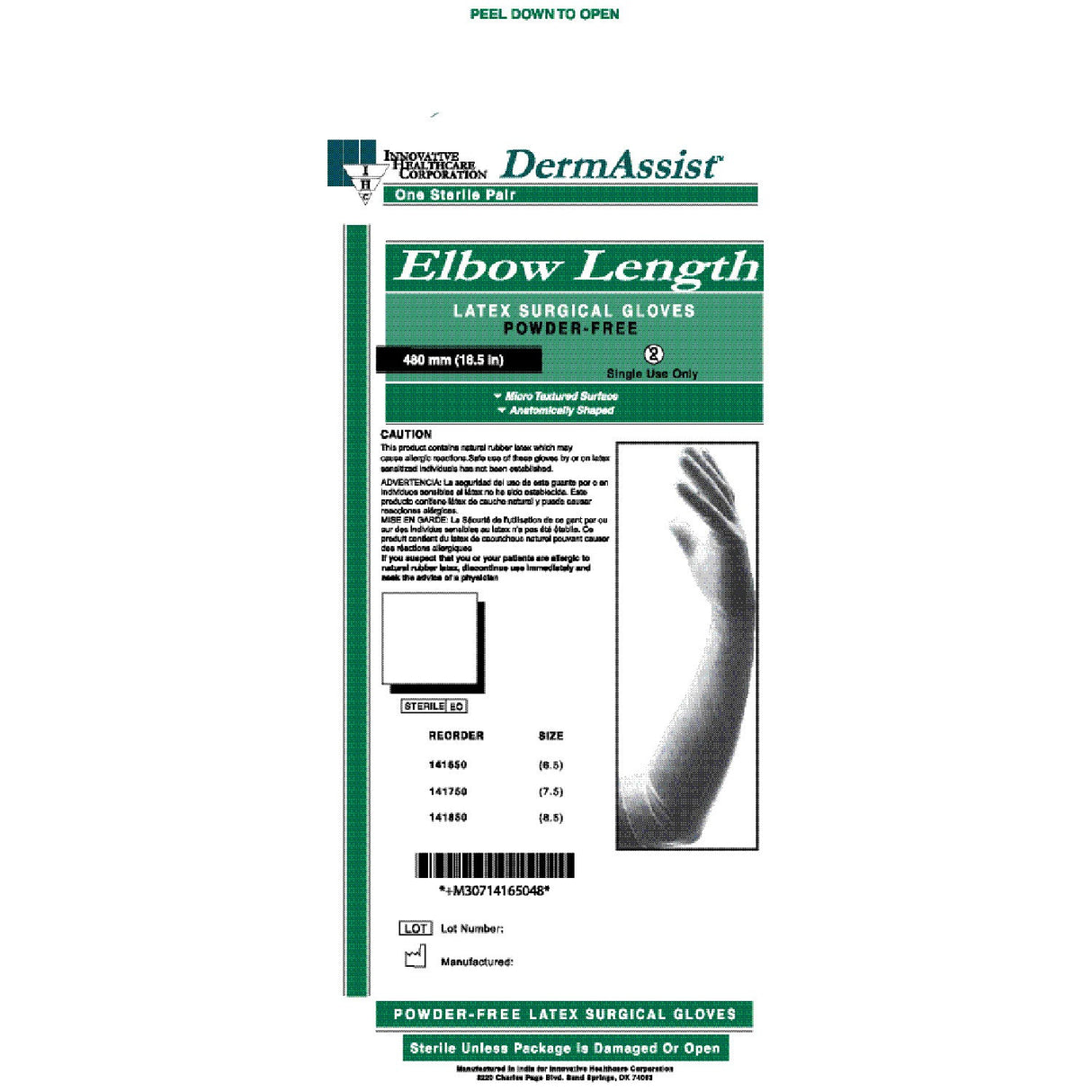 Innovative Healthcare DermAssist Latex Surgical Glove - 133750-Box - LL Medico