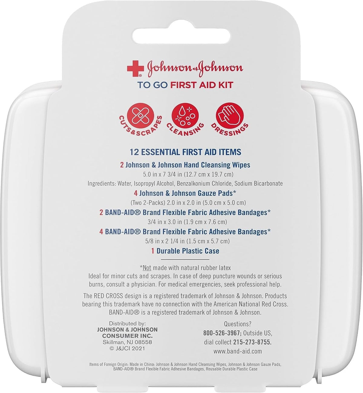Johnson & Johnson To Go First Aid Kit, 12 Items - 38137008295-Single - LL Medico