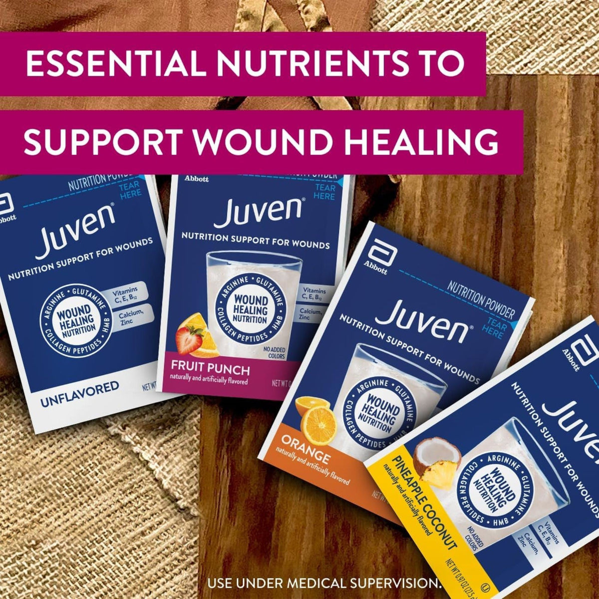 Juven Therapeutic Nutrition Powder, Unflavored, 0.82 oz Packet - 66695-Pack - LL Medico