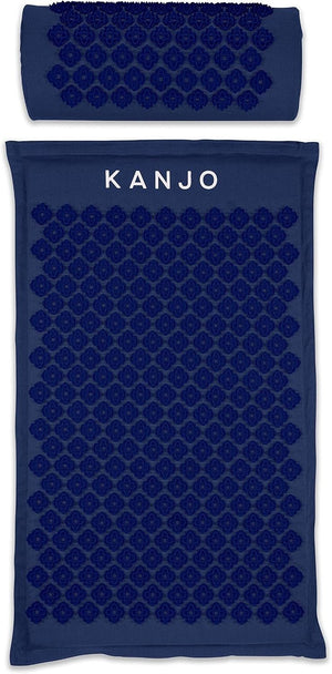 Kanjo Acupressure Mat and Pillow Set, Back Pain Relief, Navy Blue, 17" x 28" - KANNAVM-Each - LL Medico